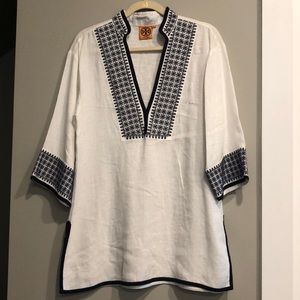 Tory Burch Embroidered Beach Shirt
